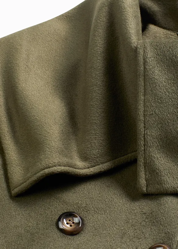 Manteau aspect laine à large col, bonprix