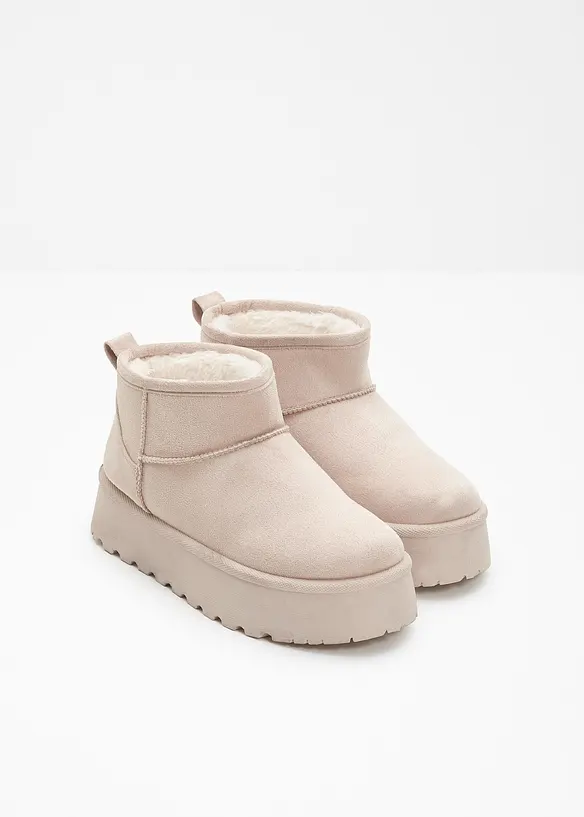 Boots fourrées à plateforme, bonprix