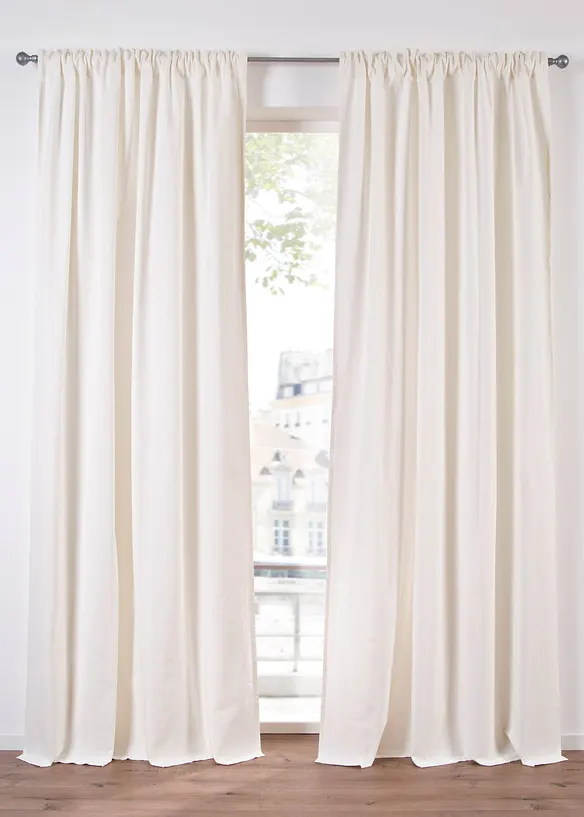 Rideau en coton, aussi en longueur XXL (1 pce), bonprix