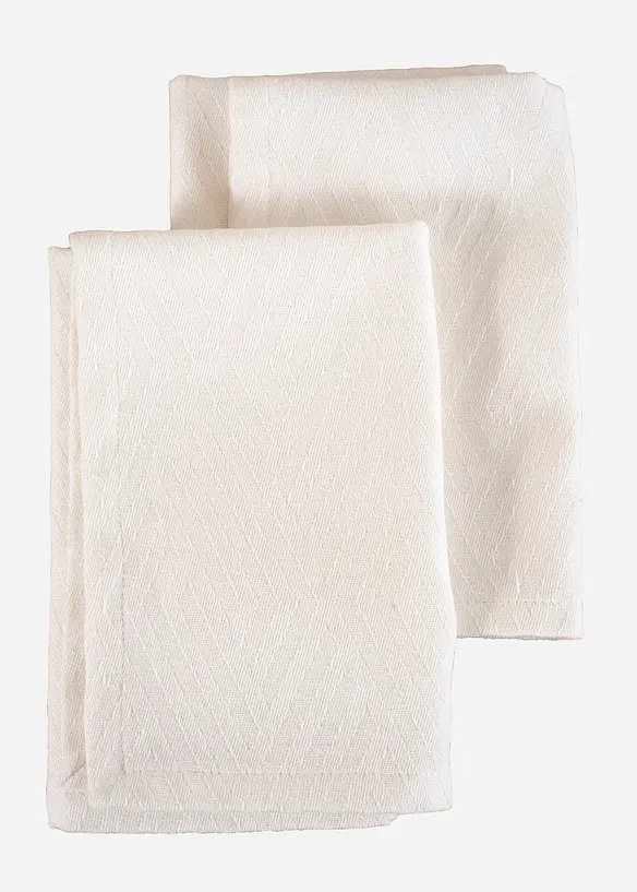 Lot de 2 serviettes de table en coton premium, bonprix