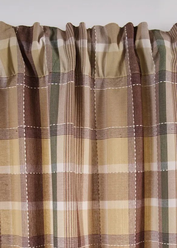 Rideau en coton à carreaux (1 pce), bonprix
