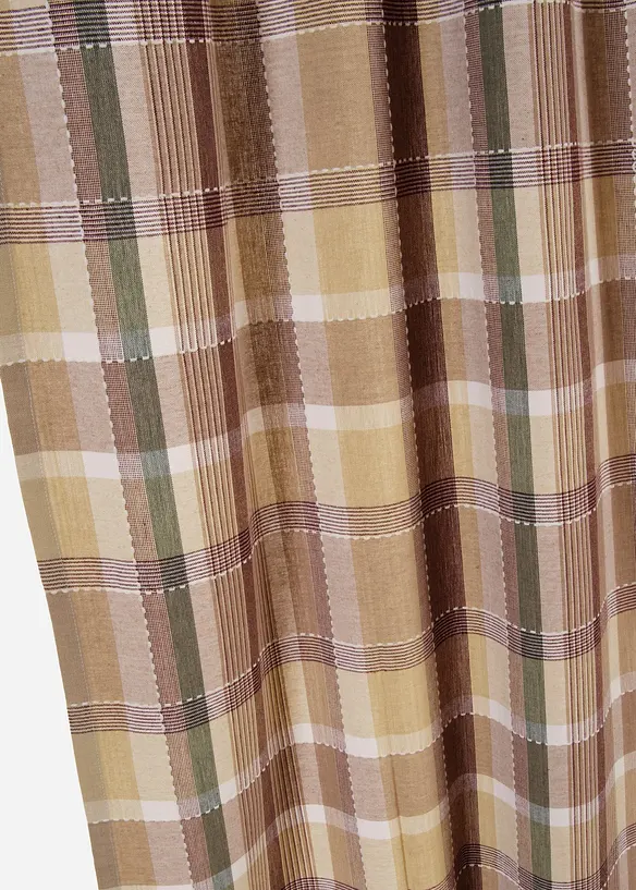 Rideau en coton à carreaux (1 pce), bonprix