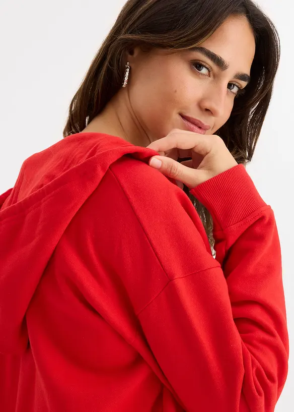 Sweat zippé oversize, bonprix