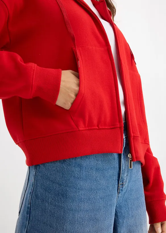 Sweat zippé oversize, bonprix