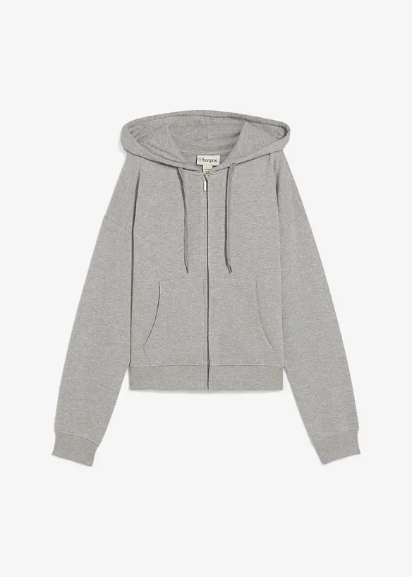 Sweat zippé oversize, bonprix