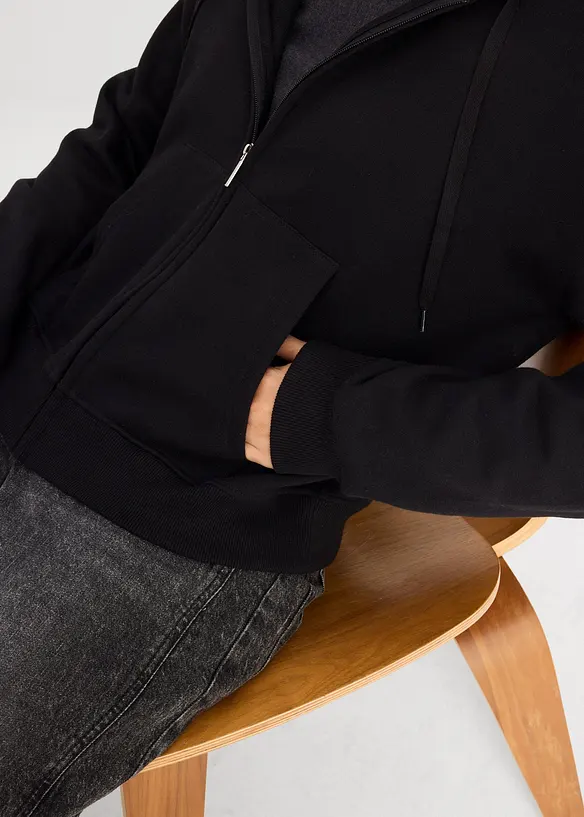 Sweat zippé oversize, bonprix