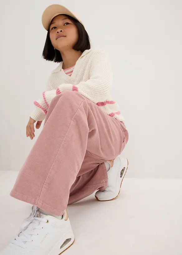 Pantalon ample en velours côtelé, bonprix