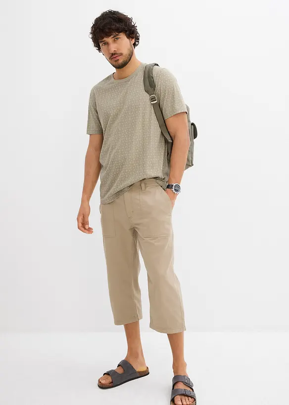 T-shirt 100% coton à l’imprimé minimaliste, bonprix