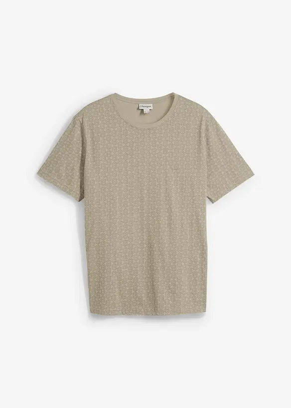 T-shirt 100% coton à l’imprimé minimaliste, bonprix