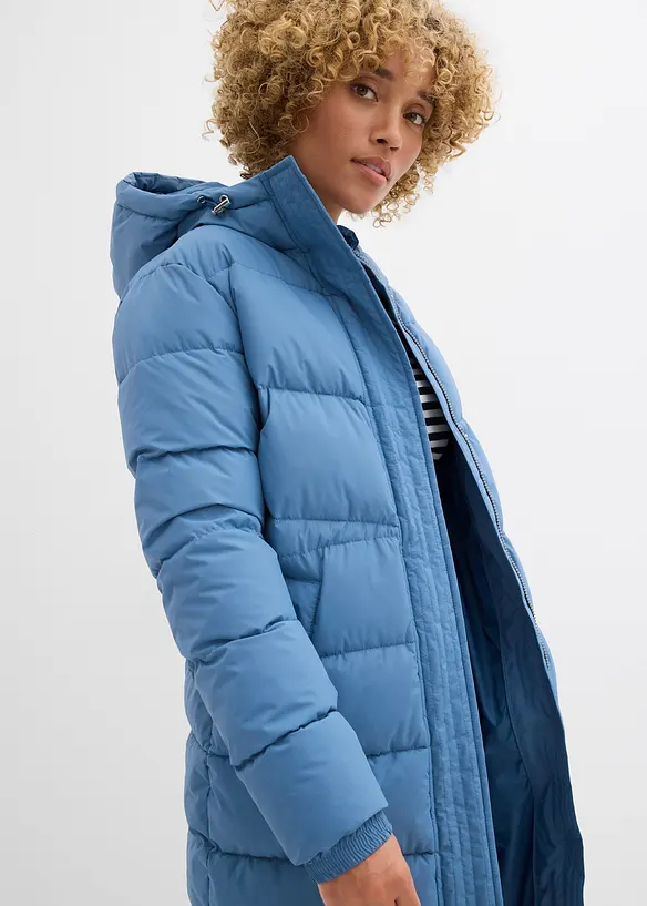 Doudoune longue à capuche, bonprix