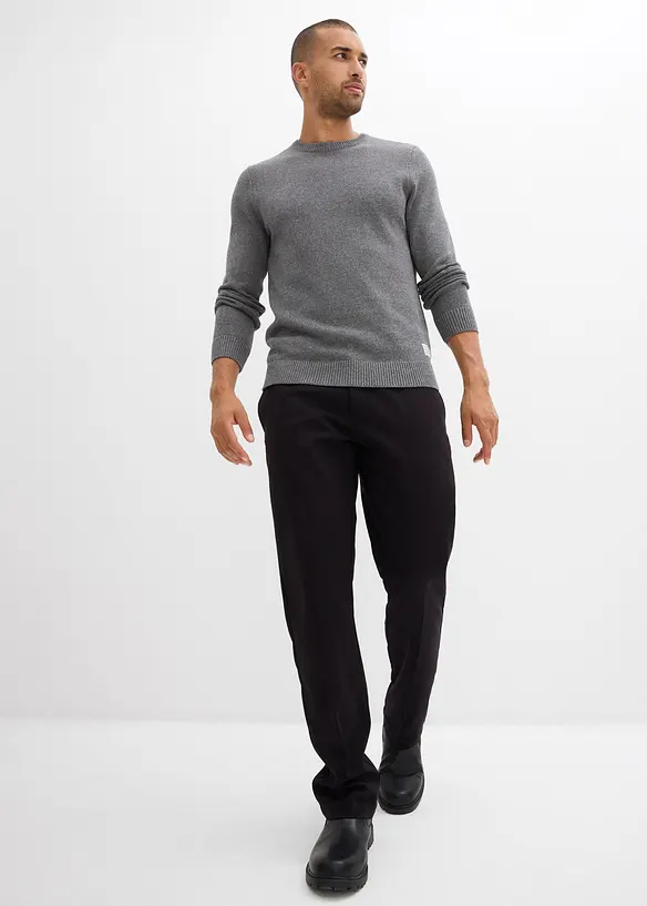 Pull en fine maille, coton recyclé majoritaire, bonprix