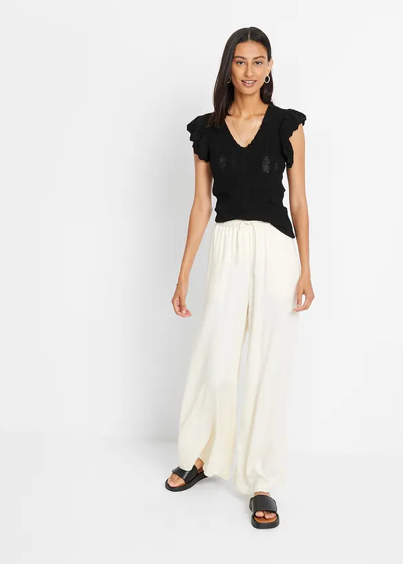 T-shirt doux en maille de viscose mélangée, bonprix