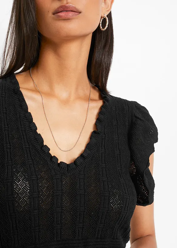 T-shirt doux en maille de viscose mélangée, bonprix