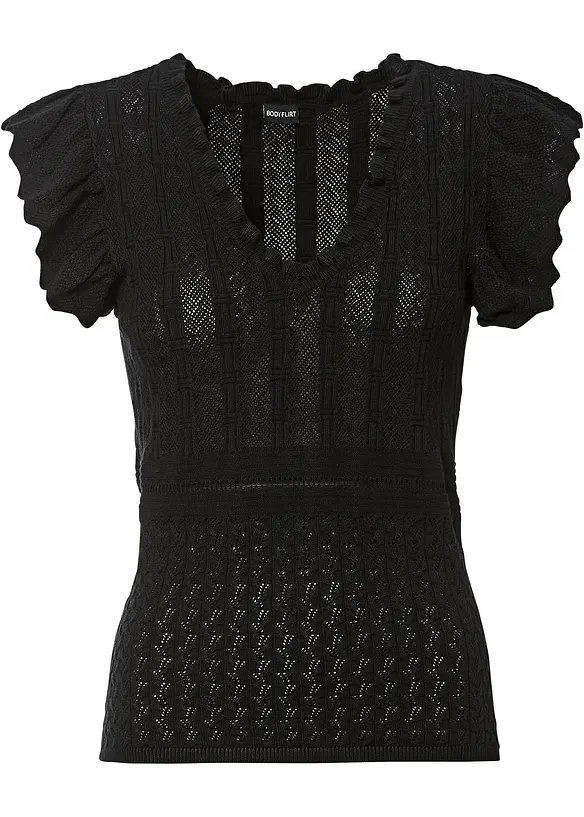 T-shirt doux en maille de viscose mélangée, bonprix