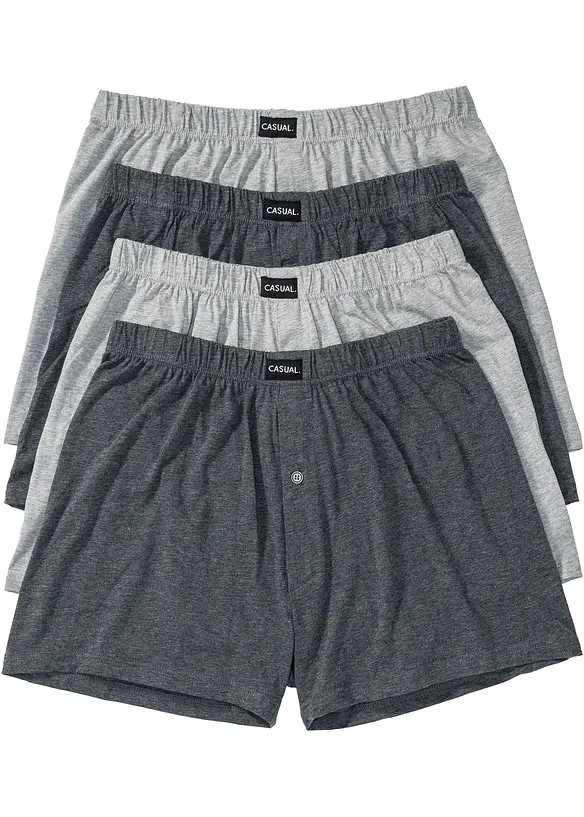 Lot de 4 caleçons en jersey coton doux, bonprix