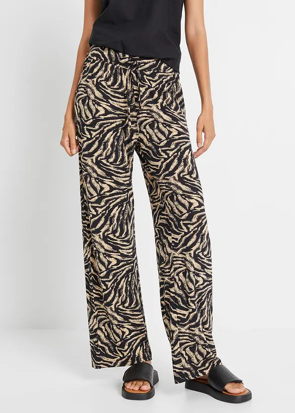 Pantalon fluide en jersey viscose, bonprix