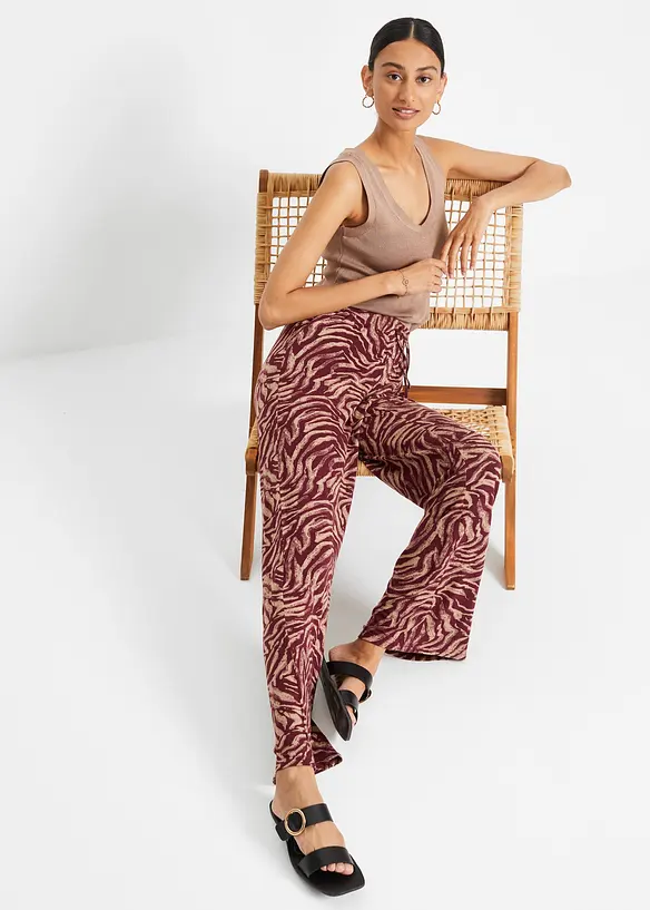 Pantalon fluide en jersey viscose, bonprix