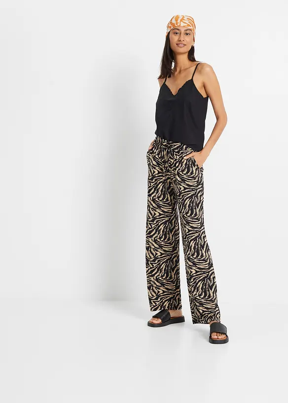 Pantalon fluide en jersey viscose, bonprix