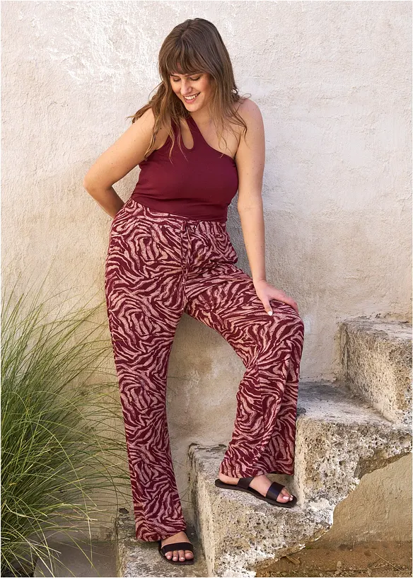 Pantalon fluide en jersey viscose, bonprix