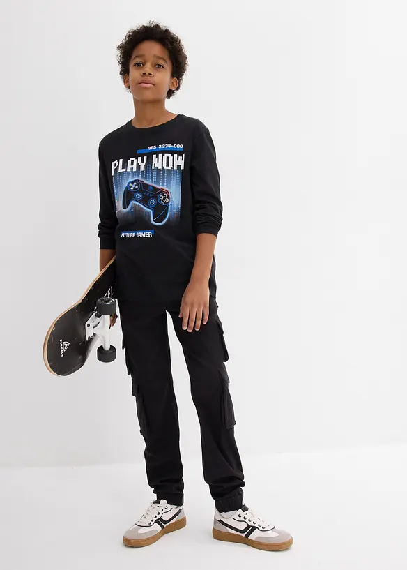 T-shirt manches longues 100% coton, bonprix