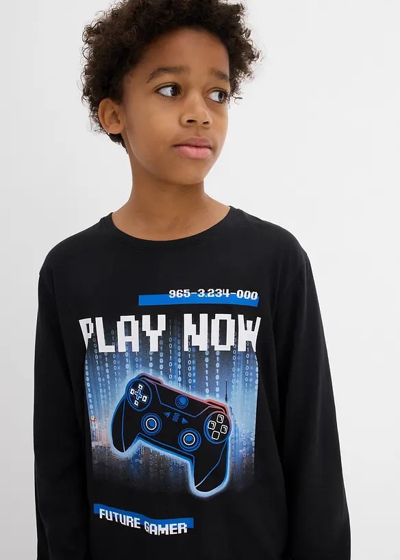 T-shirt manches longues 100% coton, bonprix