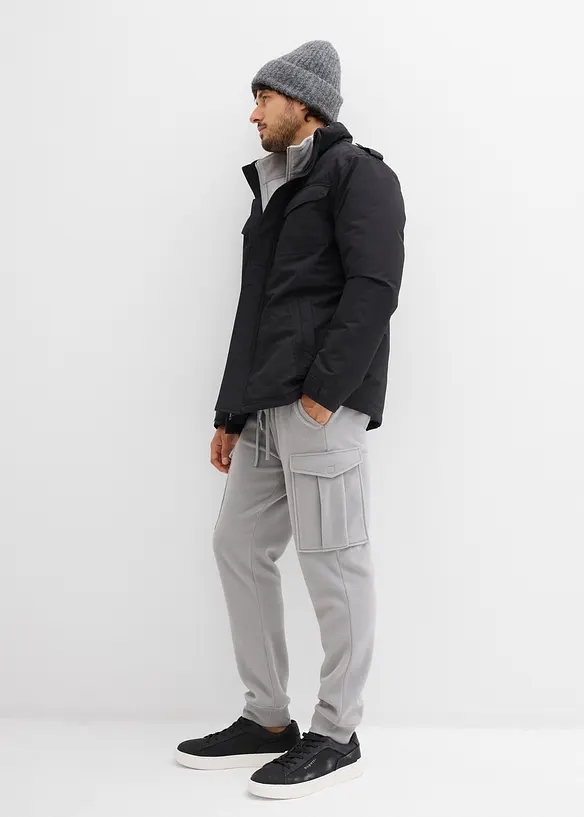 Parka technique imperméable à capuche enroulable et épaulettes, bonprix