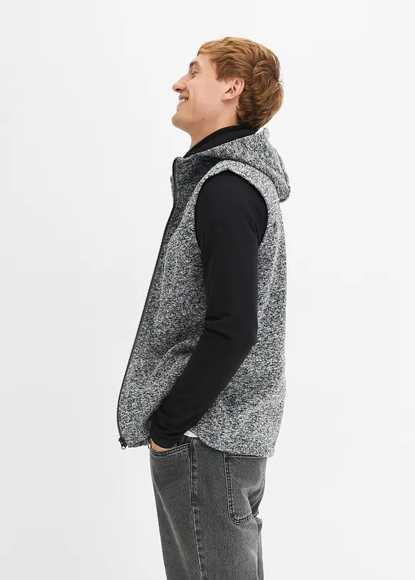 Gilet sans manches polaire à capuche, bonprix