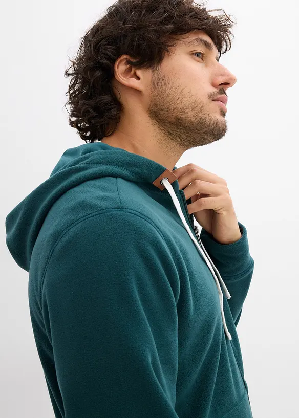 Veste polaire à capuche et poches plaquées, bonprix