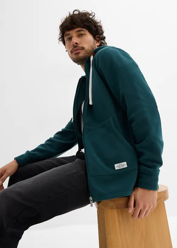 Veste polaire à capuche et poches plaquées, bonprix