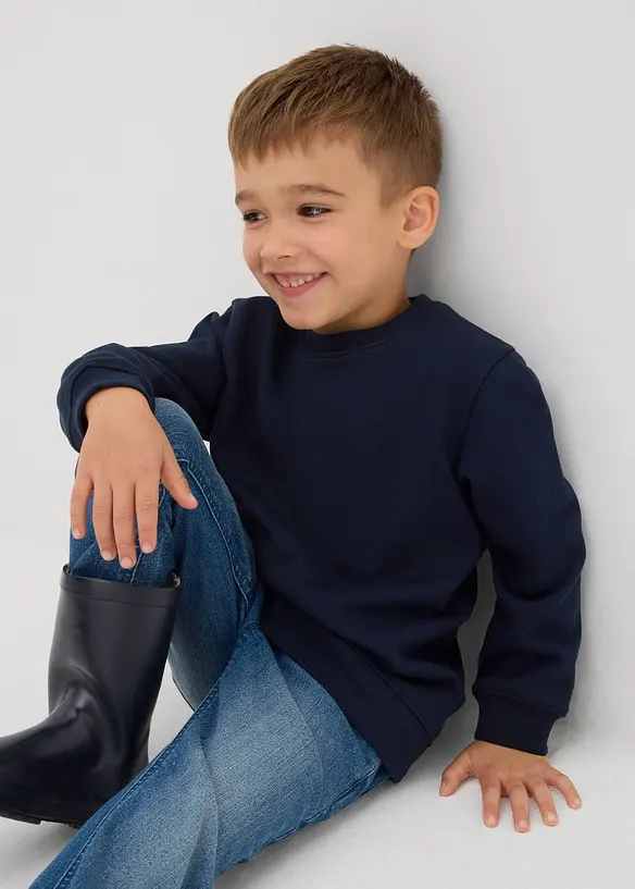 Lot de 2 sweats en coton mélangé, bonprix