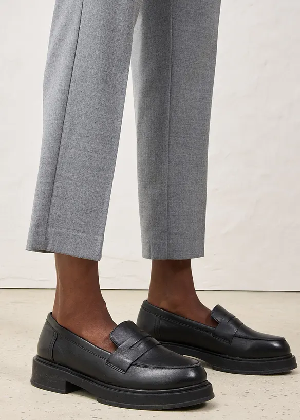 Pantalon étroit en laine mélangée, bonprix