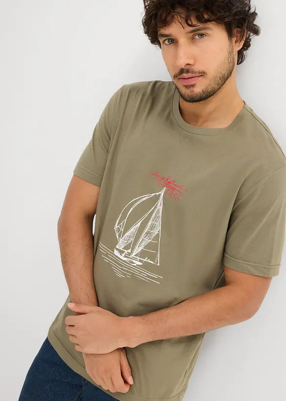 Lot de 2 T-shirts 100% coton, bonprix