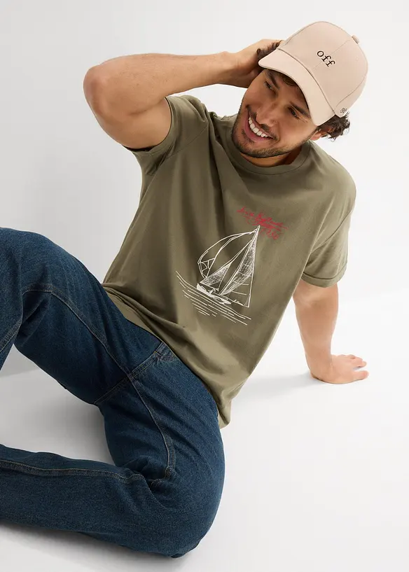 Lot de 2 T-shirts 100% coton, bonprix