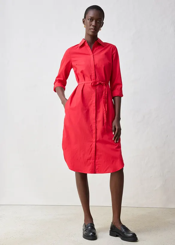 Robe-chemise avec soie, bonprix