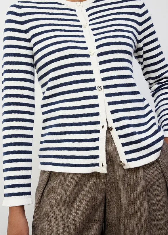 Gilet en maille coton et soie, bonprix