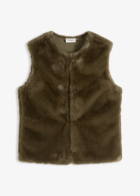 Gilet sans manches en peluche, bonprix