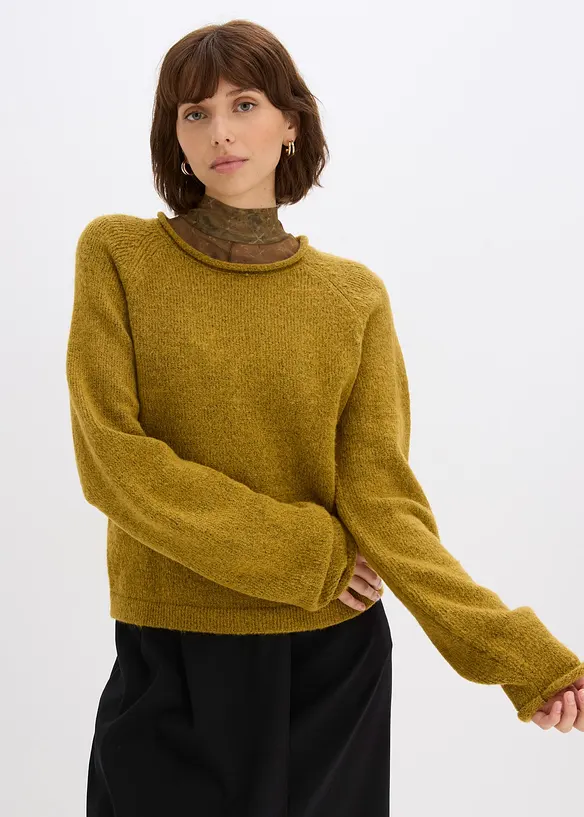 Pull col rond, bonprix