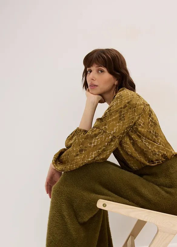 Jupe en maille poilue toute douce, bonprix