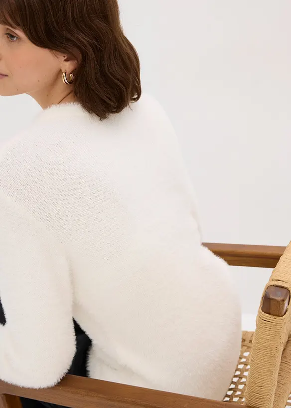 Pull aspect peluche, bonprix