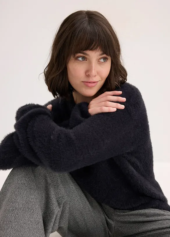 Pull aspect peluche, bonprix