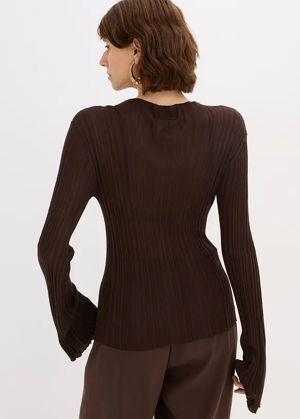 T-shirt en maille semi-transparent, bonprix