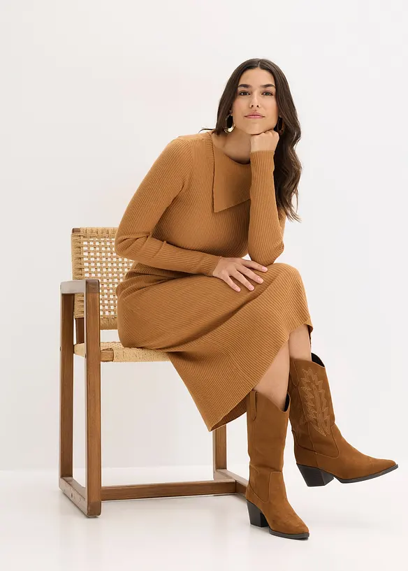 Robe pull fluide en viscose majoritaire, bonprix