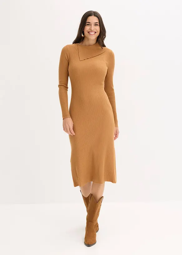 Robe pull fluide en viscose majoritaire, bonprix