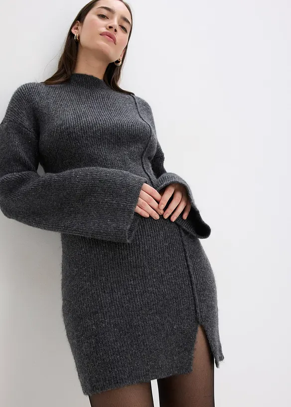 Robe pull courte avec laine, bonprix