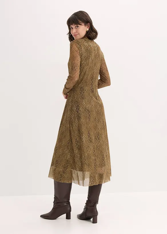 Robe midi en mesh, bonprix