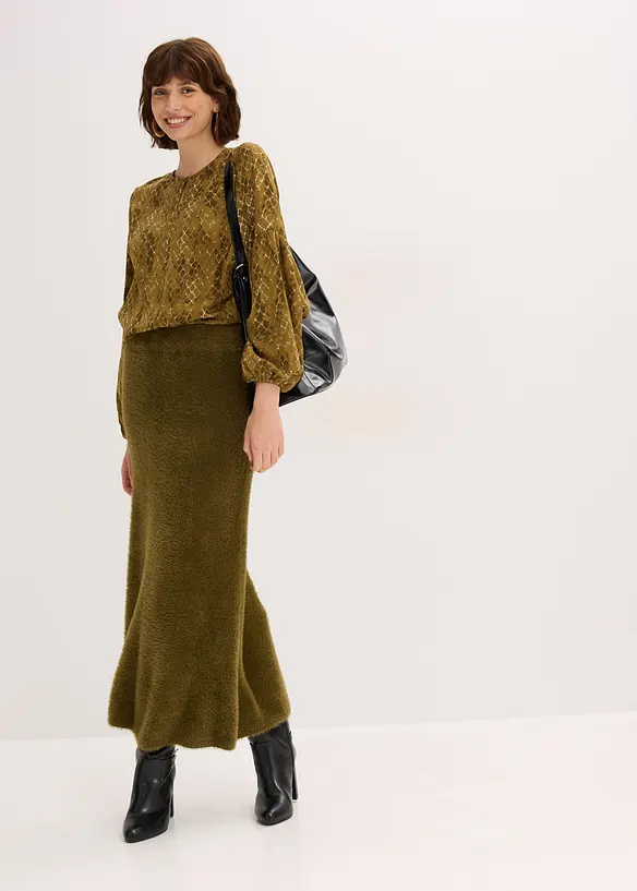 Blouse en satin fluide, bonprix