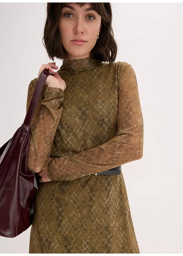 Robe midi en mesh, bonprix