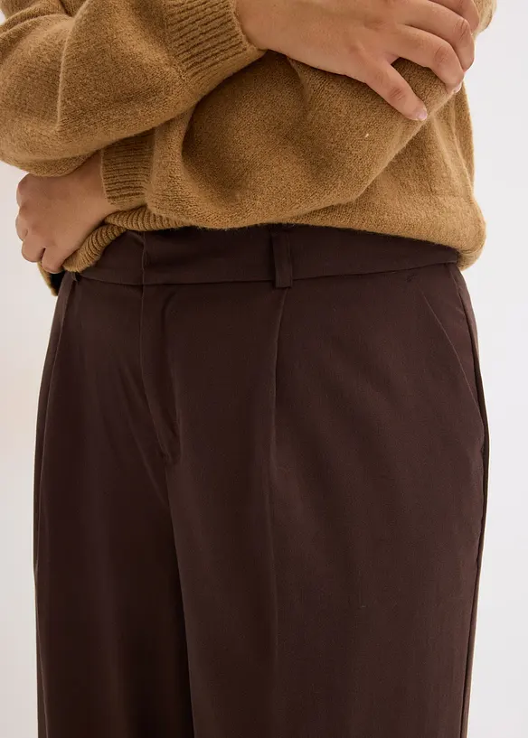 Pantalon large &agrave; pinces, bonprix