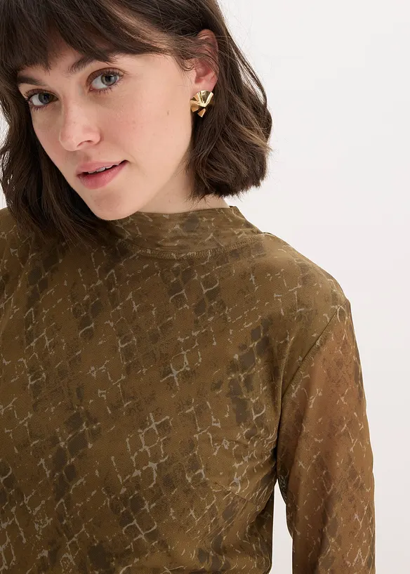 Robe midi en mesh, bonprix