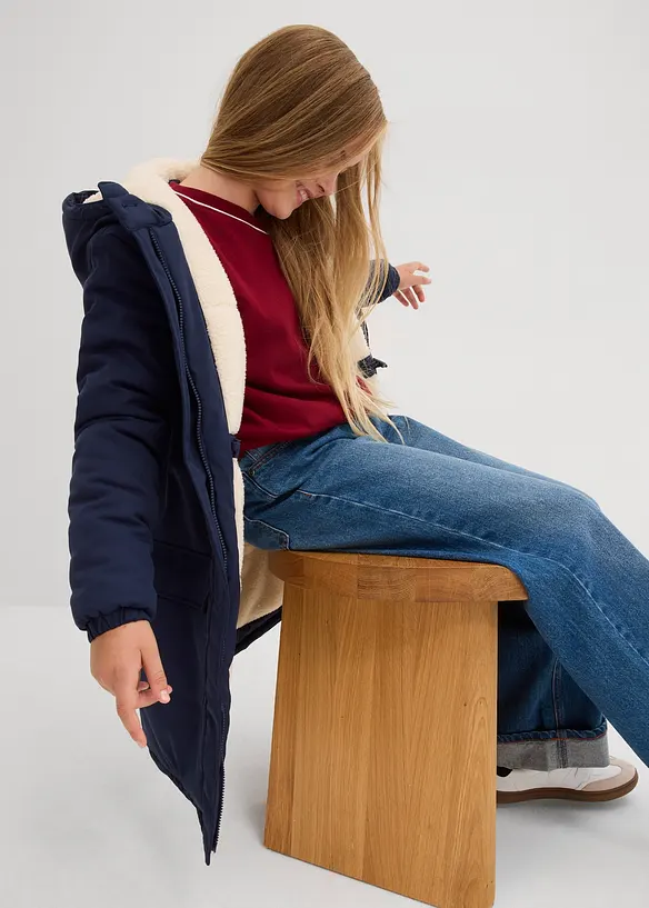 Parka d’hiver déperlante avec doublure en sherpa, bonprix